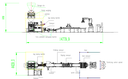 Palletizing cell ESTUN D1S1C2P1 - complete dosing, bagging and palletizing cell, bag sewing, bag positioning system