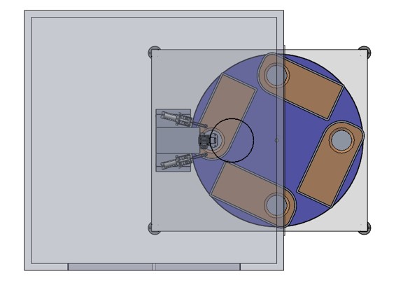 Automated cutting cell - 2 axes and 4-station turntable machine