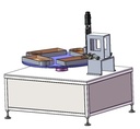 Automated cutting cell - 2 axes and 4-station turntable machine