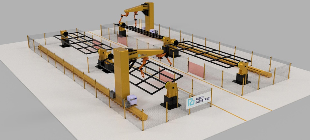 Celula sudura robotizata Estun W2H2L21_3x10 - sudura containere frame dimensiune maxima 3x10 metri