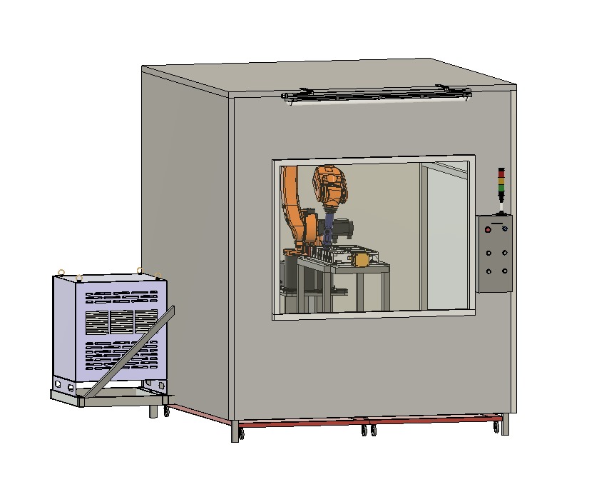 ESTUN deburring/milling cell E1P1C- for soft/medium materials