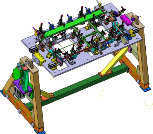 Robotic application fixture - device for fixing the machined product. The technical details will be defined according to the application